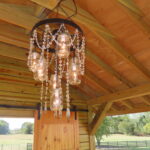 The chapel also features a smaller version of the custom chandelier.